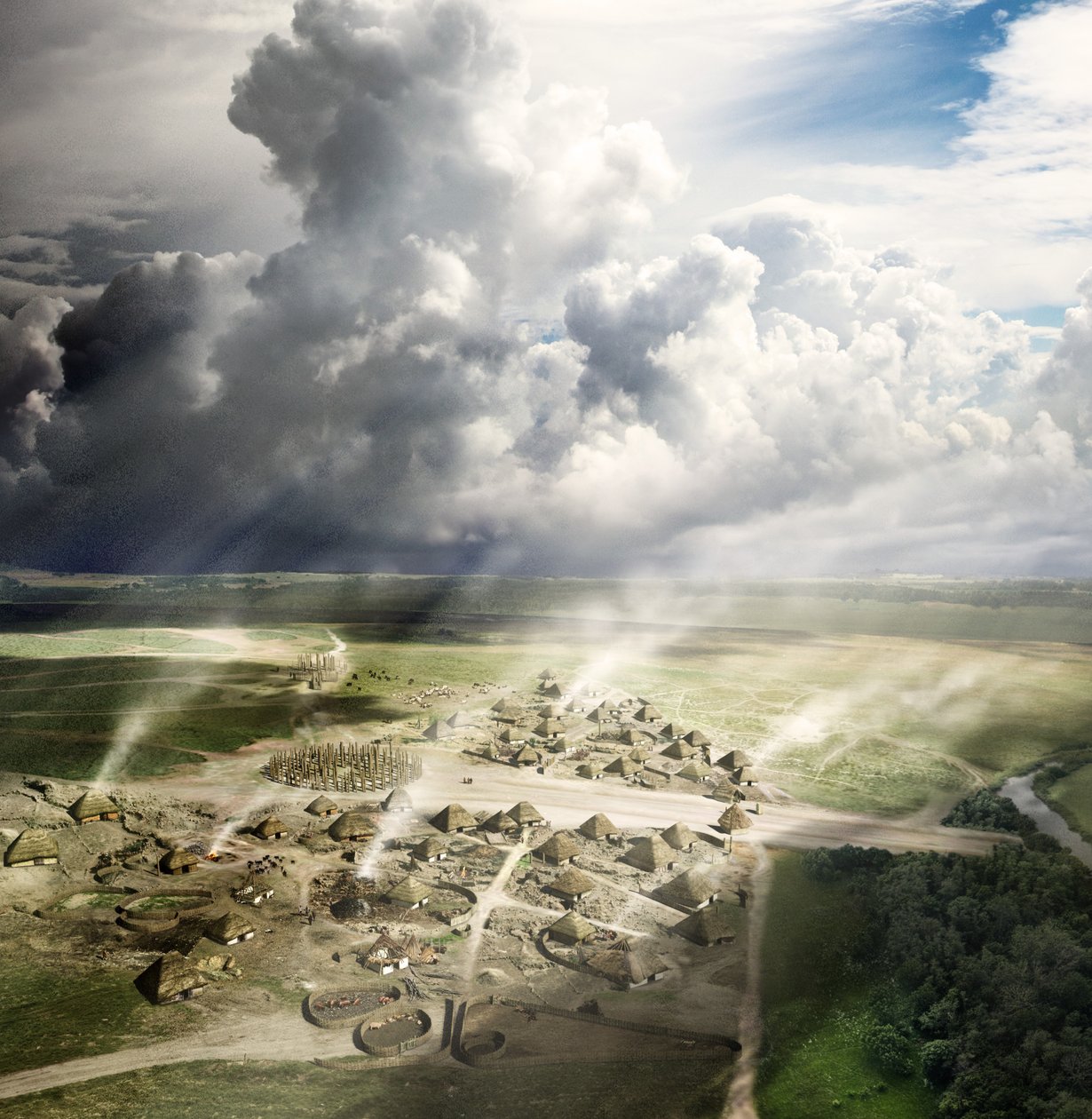 Durrington Walls, Wiltshire, 2500 eKr. 2013 tekijältä Peter Lorimer