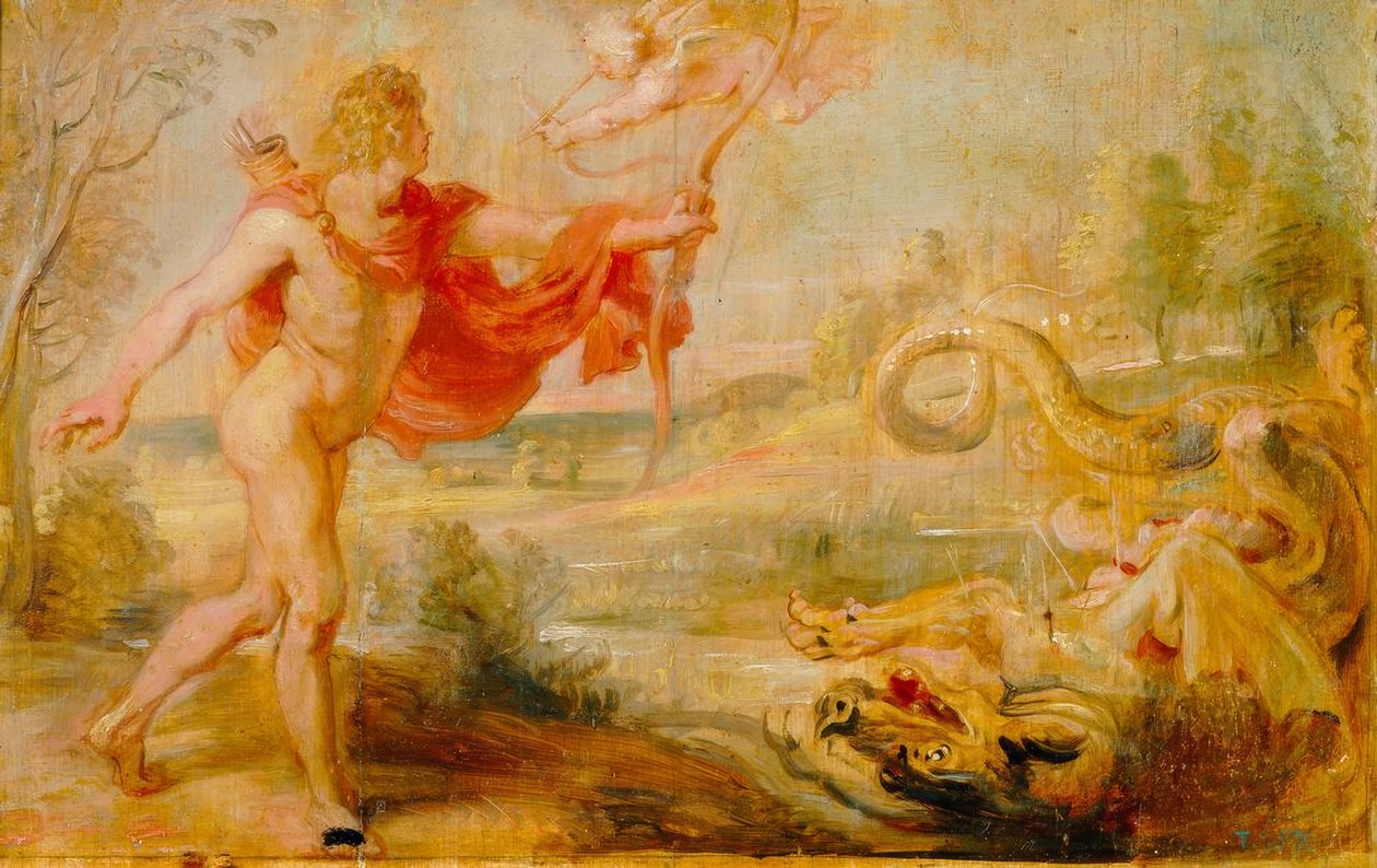 Apollo tappaa Pyhton-käärmeen tekijältä Peter Paul Rubens