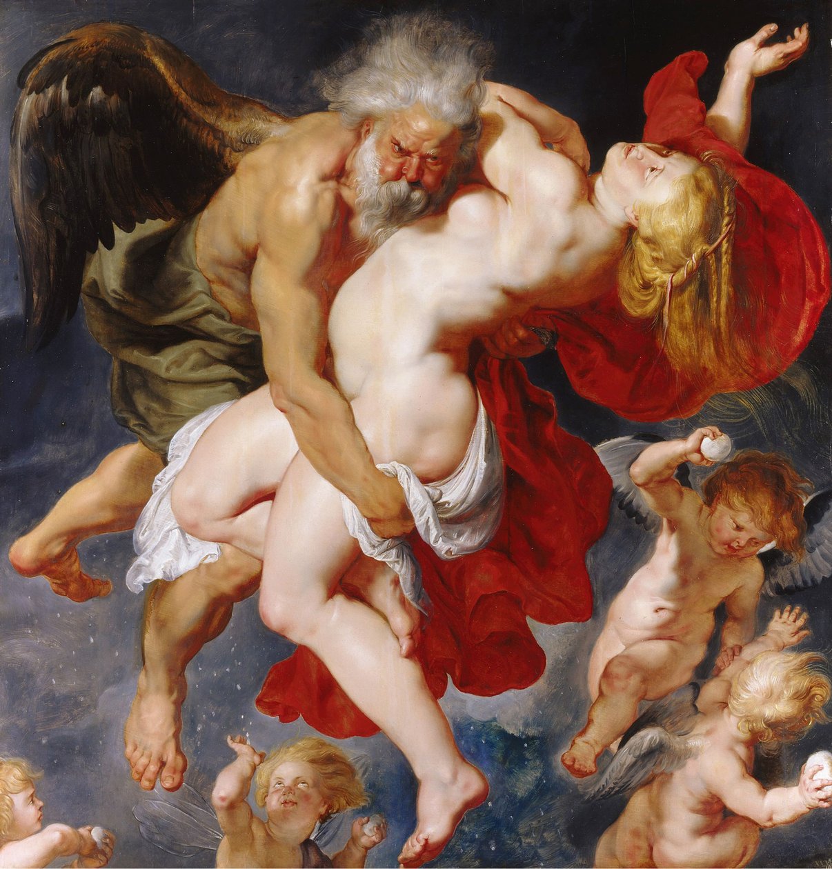 Boreas ryöstää Orithyian, n. 1615. tekijältä Peter Paul Rubens