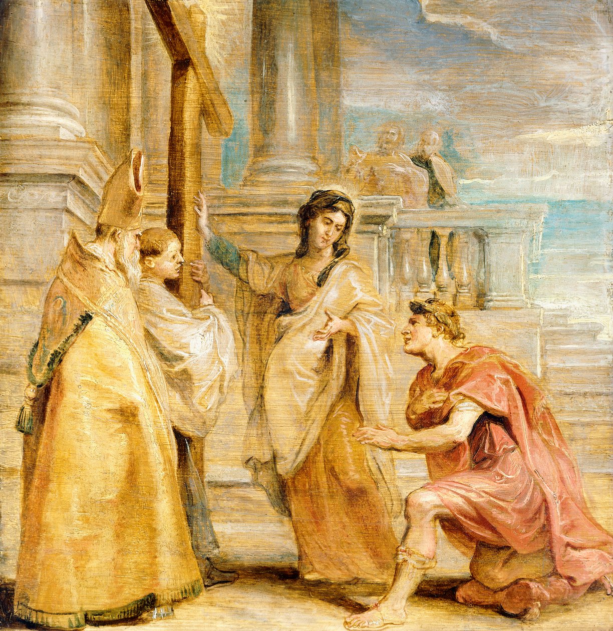 Konstantinus palvoo todellista ristiä, tekijältä Peter Paul Rubens