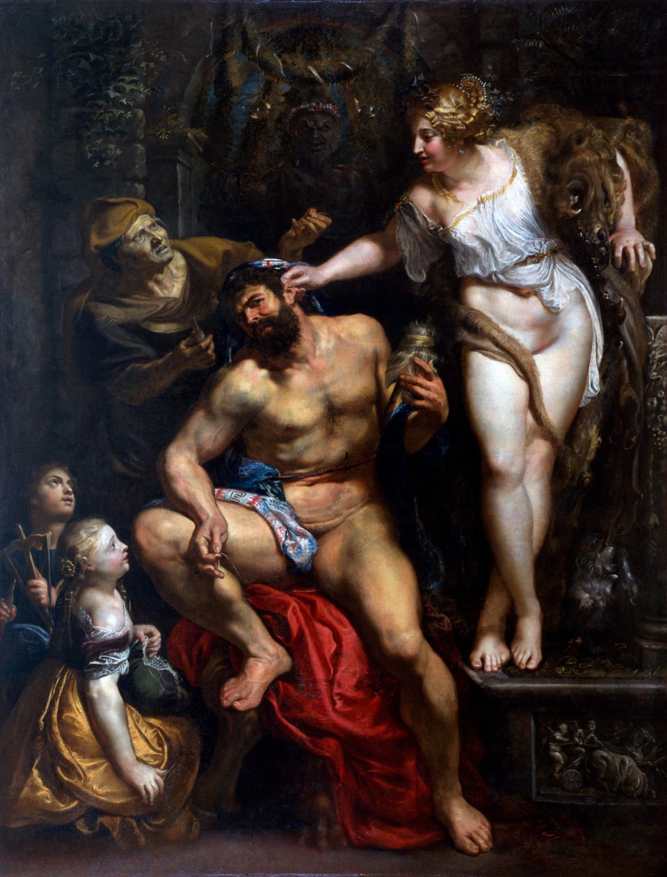 Herkules ja Omphale, 1606 tekijältä Peter Paul Rubens