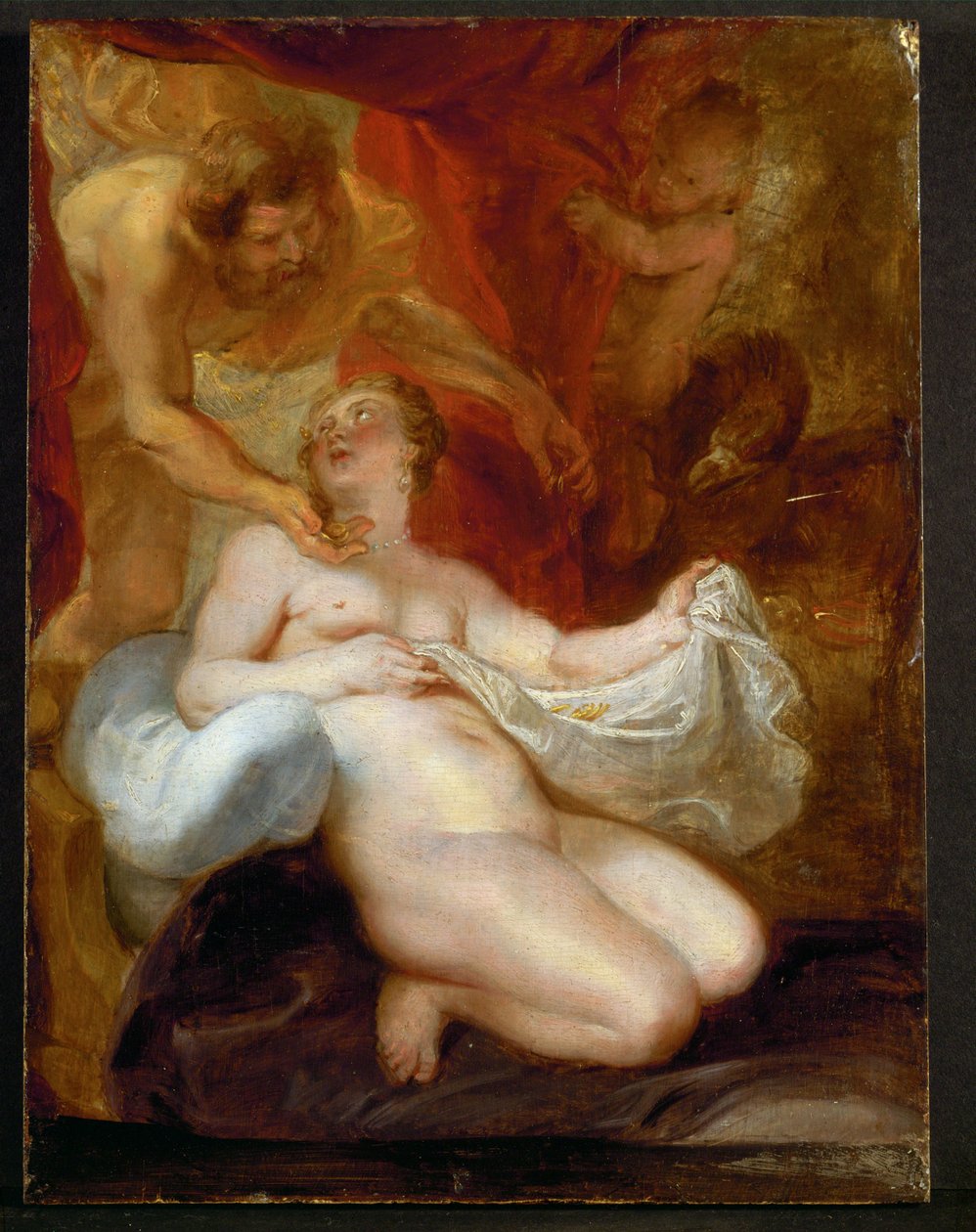 Jupiter ja Danae (maalaus puulle) tekijältä Peter Paul Rubens
