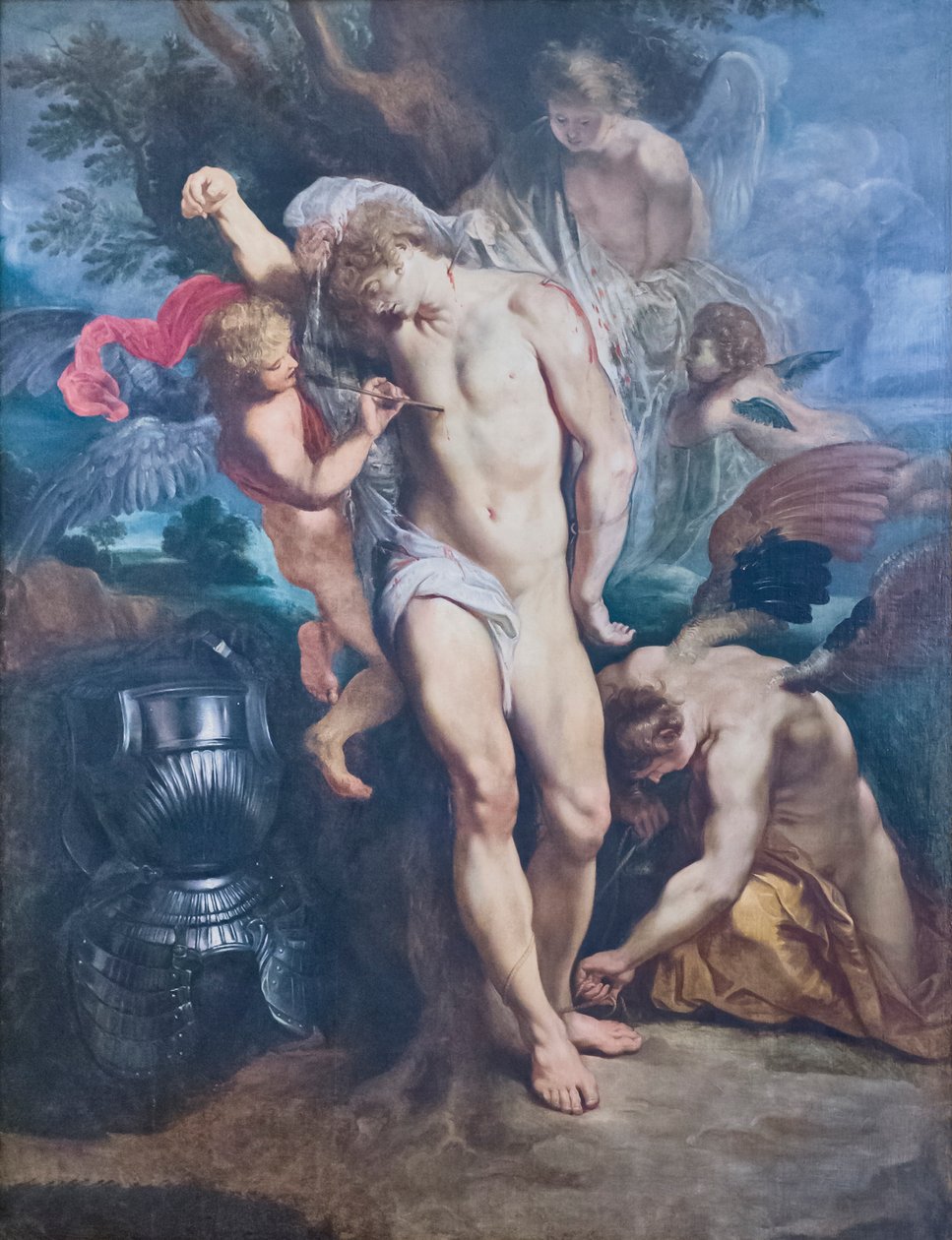 Pyhä Sebastian, jonka enkelit paransivat tekijältä Peter Paul Rubens