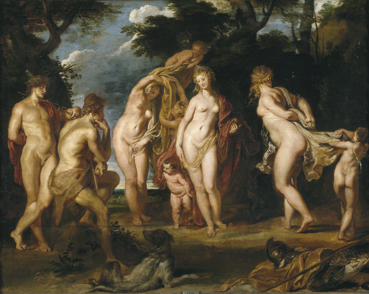 Pariisin tuomio, noin 1606 tekijältä Peter Paul Rubens