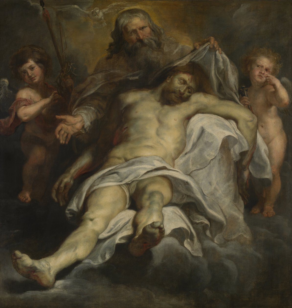 Trinity (öljy paneelissa) tekijältä Peter Paul Rubens