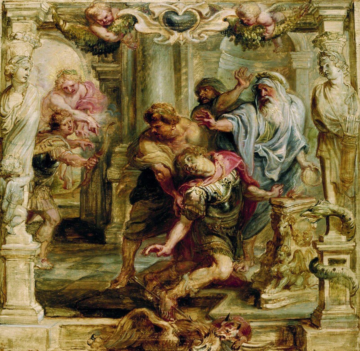 Akilleuksen kuolema, 1630-1635 tekijältä Peter Paul Rubens