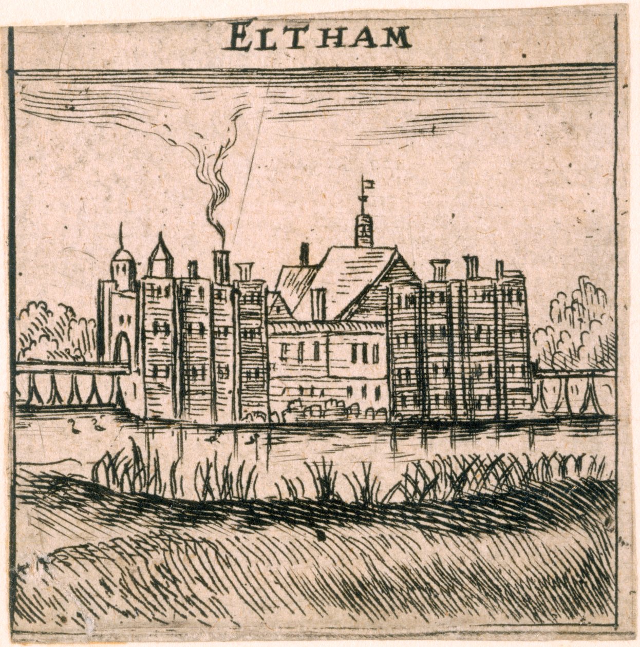 Eltham Palace, Lontoo, c1653 tekijältä Peter Stent