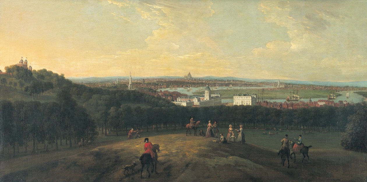 Lontoo Greenwich Parkista, 1718. tekijältä Peter Tillemans