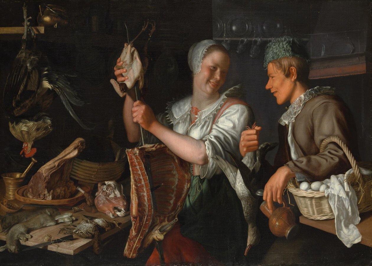Keittiökohtaus, 1620-luku. tekijältä Peter Wtewael