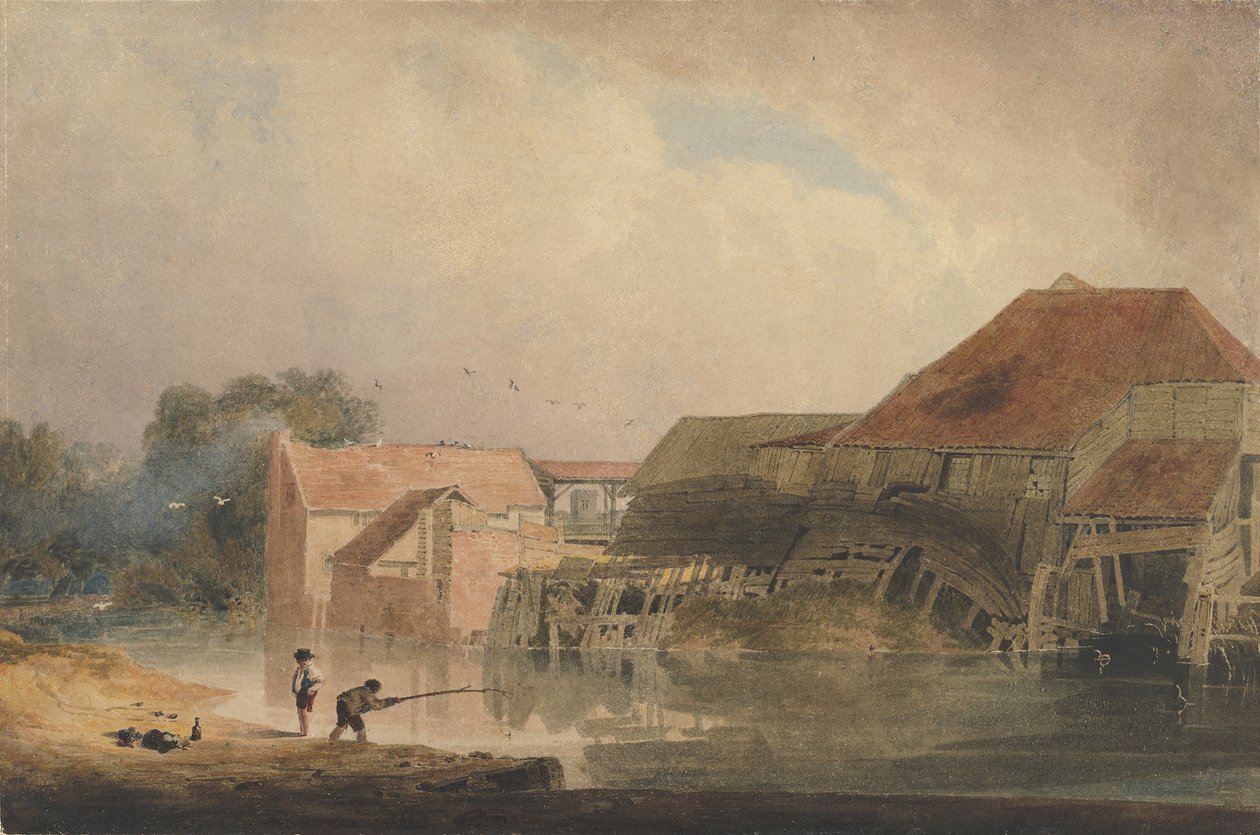 Riverside Scene Old Mill, 1805-10. tekijältä Peter de Wint