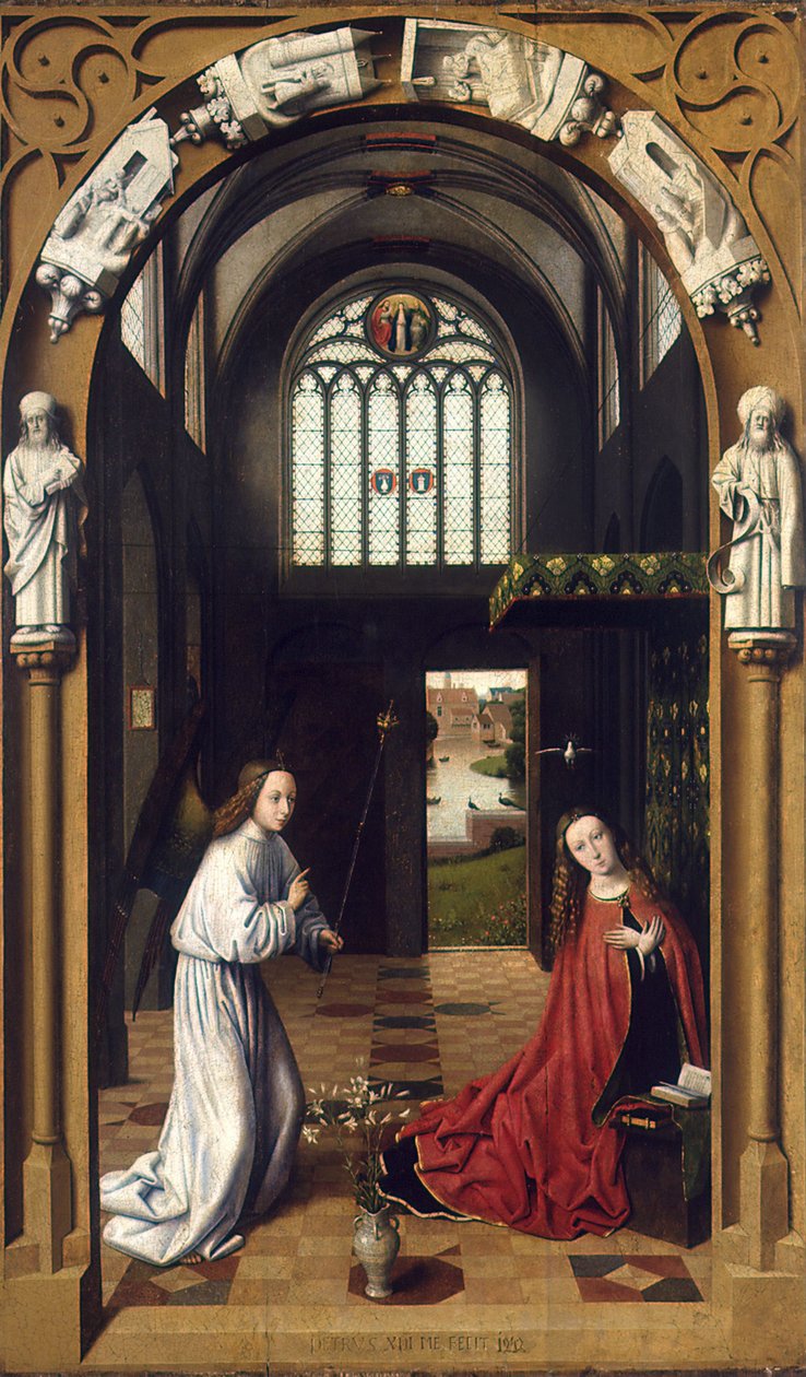 Ilmoitus, 1452. tekijältä Petrus Christus