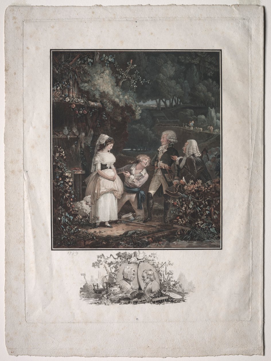 Annette ja Lubin, 1789. tekijältä Philibert Louis Debucourt