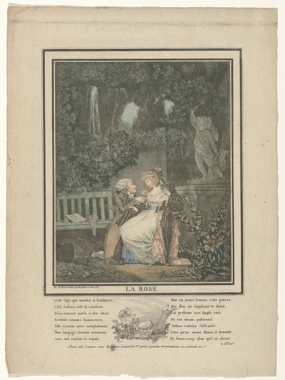 Ruusu, 1788 tekijältä Philibert Louis Debucourt