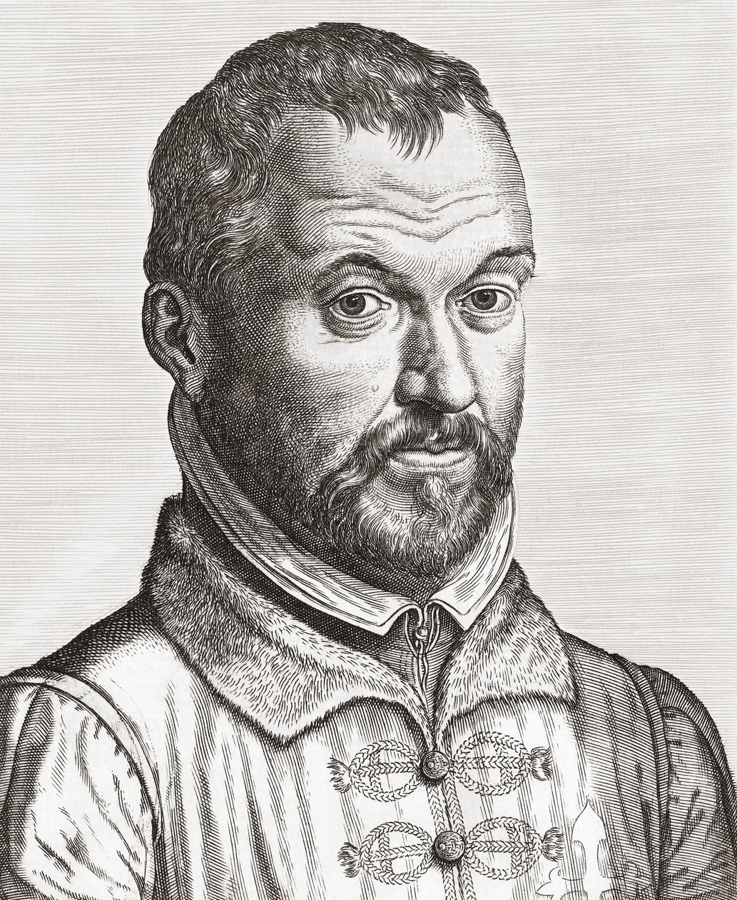 Benito Arias Montano. Muotokuva. (Tulosta) tekijältä Philip (after) Galle
