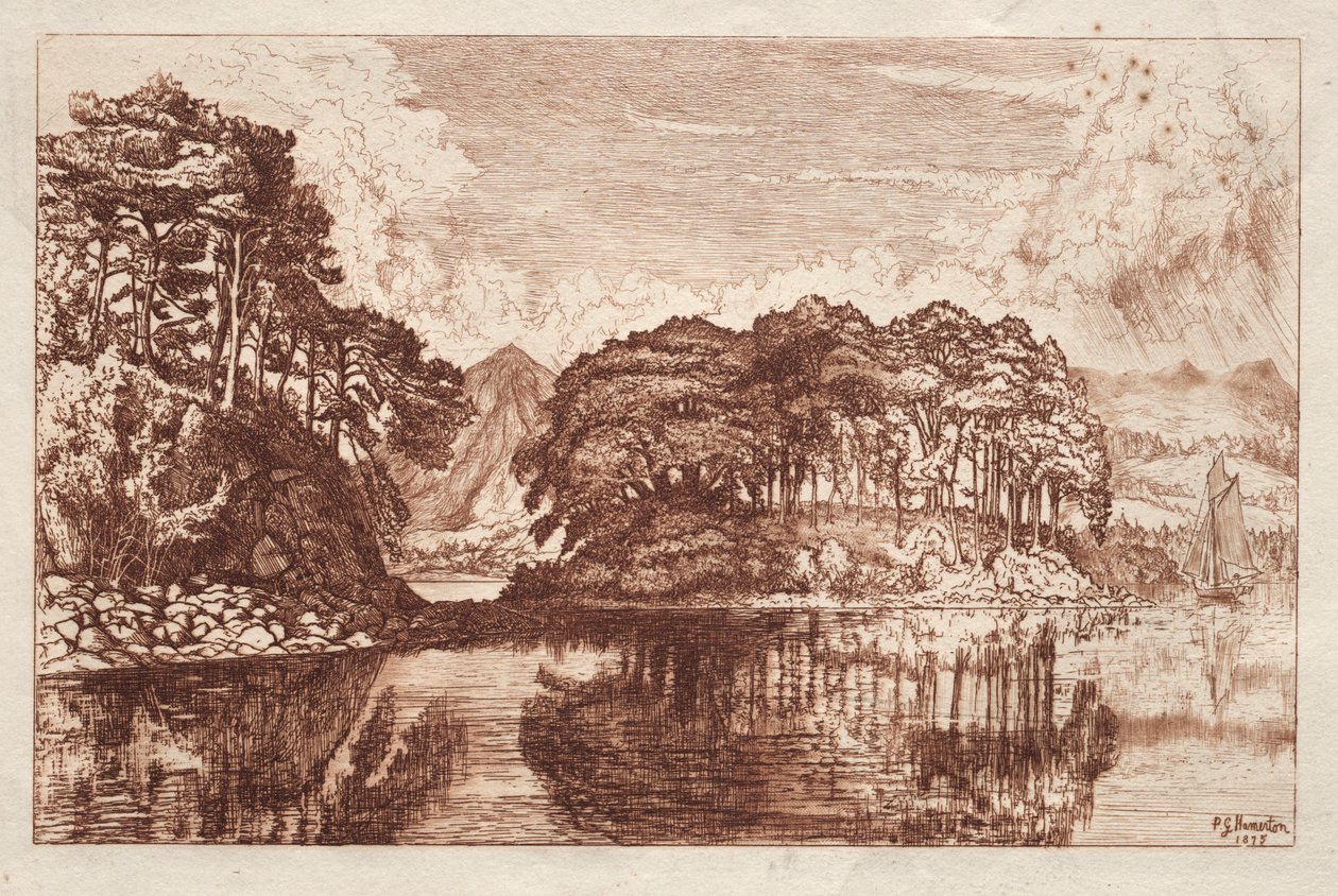 Järvi, 1875. tekijältä Philip Gilbert Hamerton