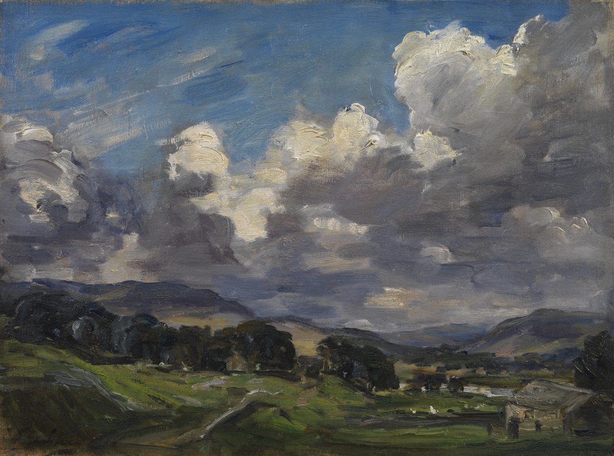 Hawes, Wensleydale, n.1900-10 (öljy kankaalle). tekijältä Philip Wilson Steer
