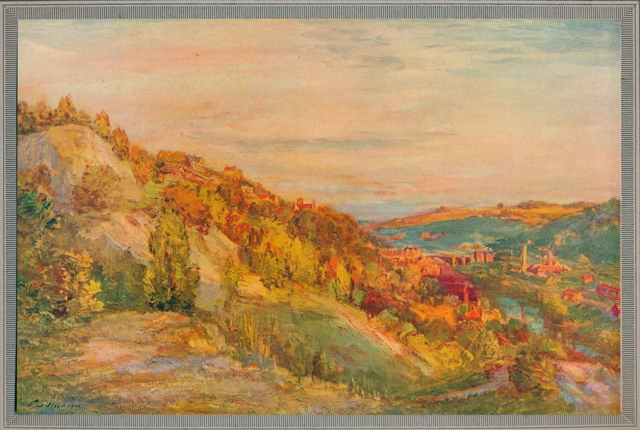 Punainen silta, Ironbridge, 1910, c1932 tekijältä Philip Wilson Steer