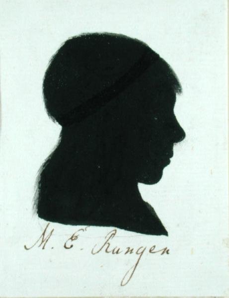 Maria Elizabeth Runge (s.1763) (intialainen muste paperille) tekijältä Philipp Otto Runge