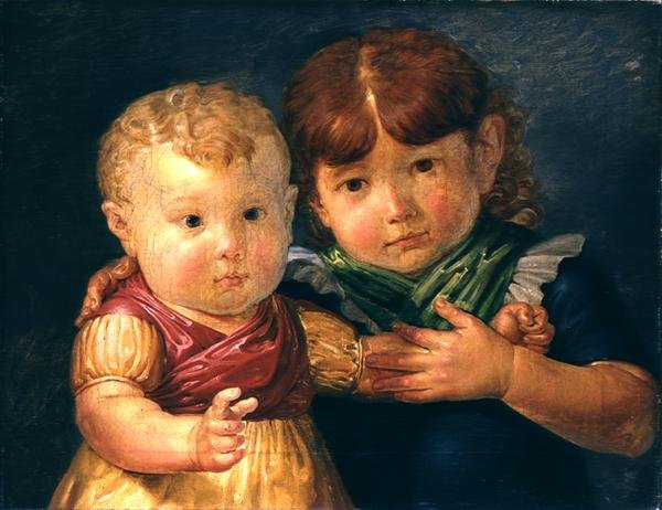 Taiteilijalapset, Maria Dorothea ja Otto Sigismund Runge, 1809 tekijältä Philipp Otto Runge