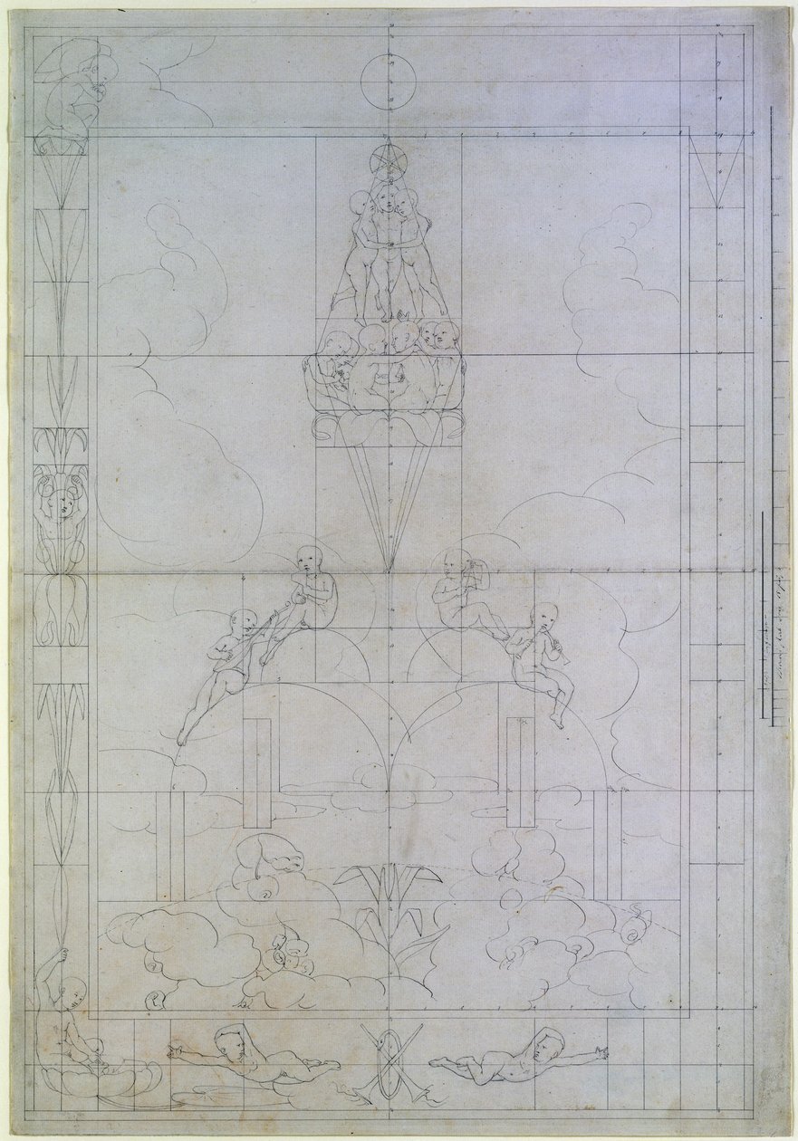 Aamu, 1803 (muste paperille) (katso myös 141687) tekijältä Philipp Otto Runge