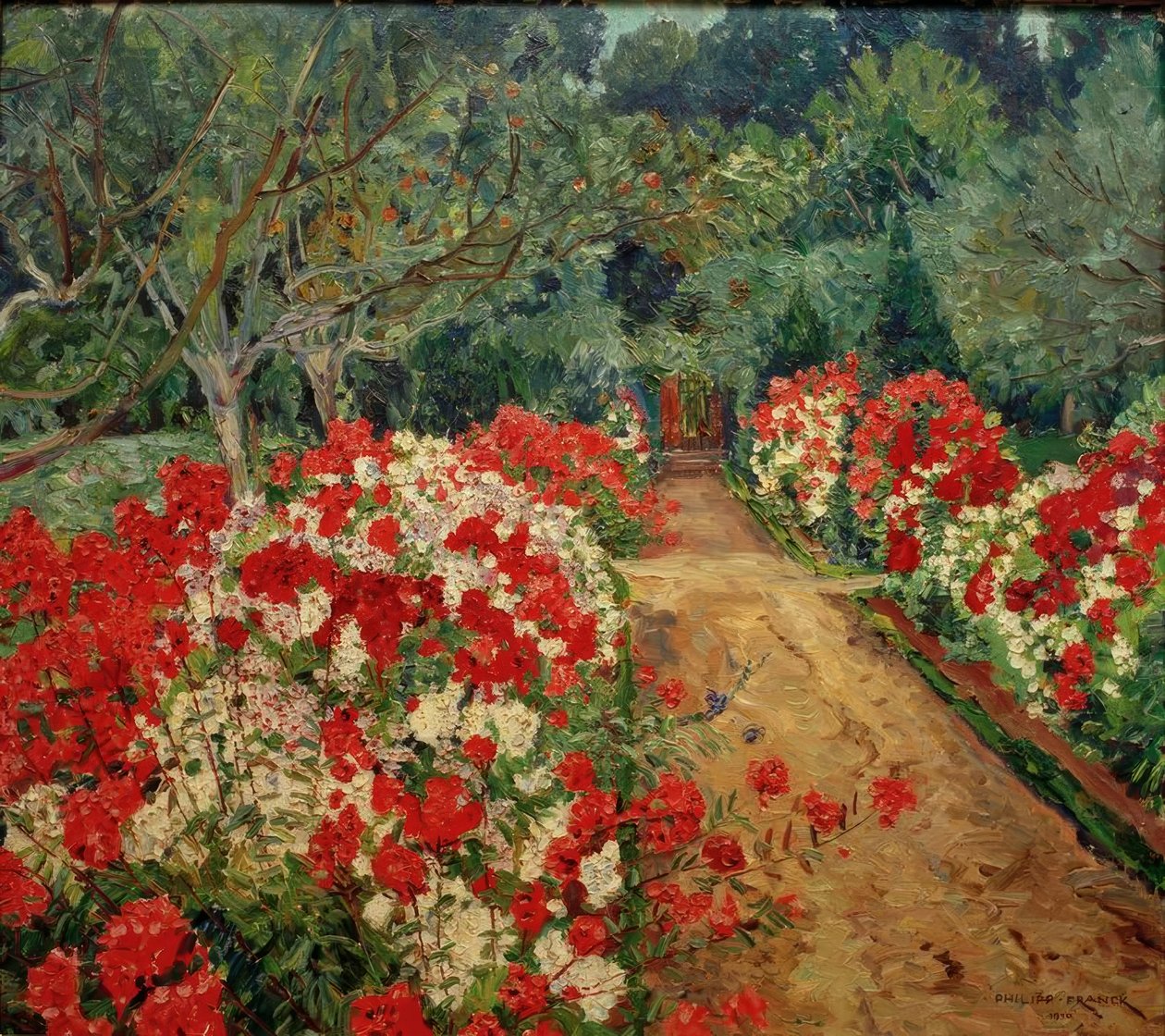 Gartenweg mit Phloxbeet tekijältä Philipp Franck