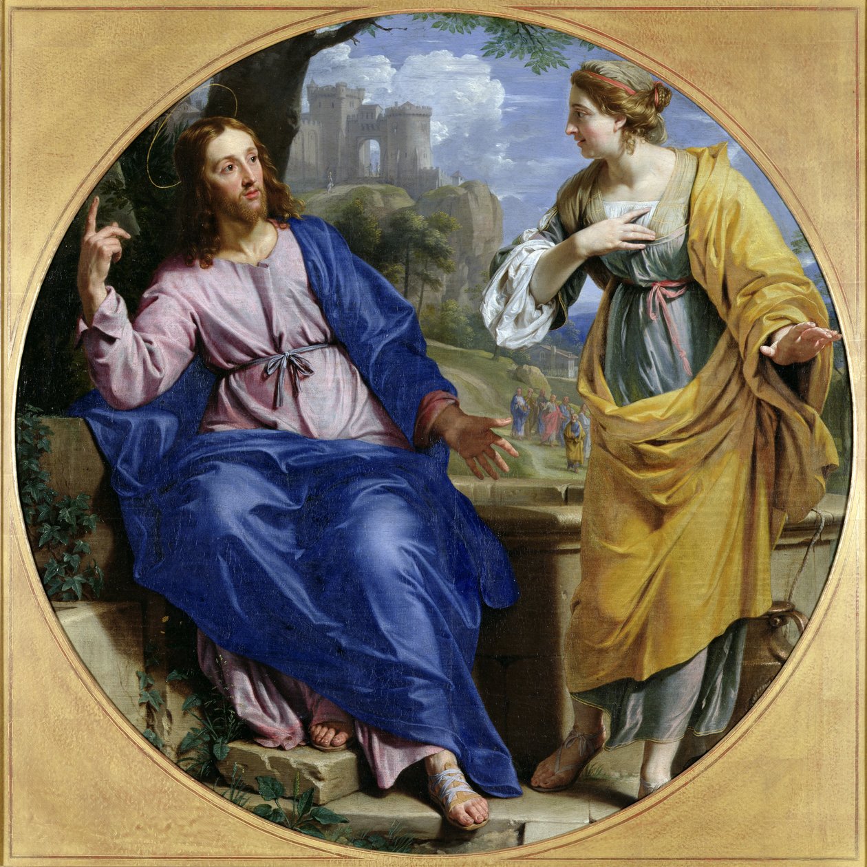 Kristus ja Samarian nainen kaivolla, 1648 tekijältä Philippe de Champaigne