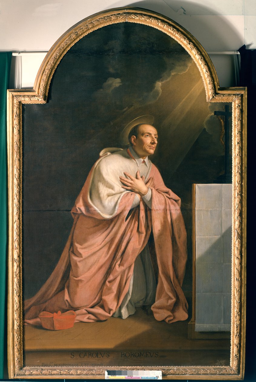 Pyhä Kaarle Borromeo (1538-84) tekijältä Philippe de Champaigne