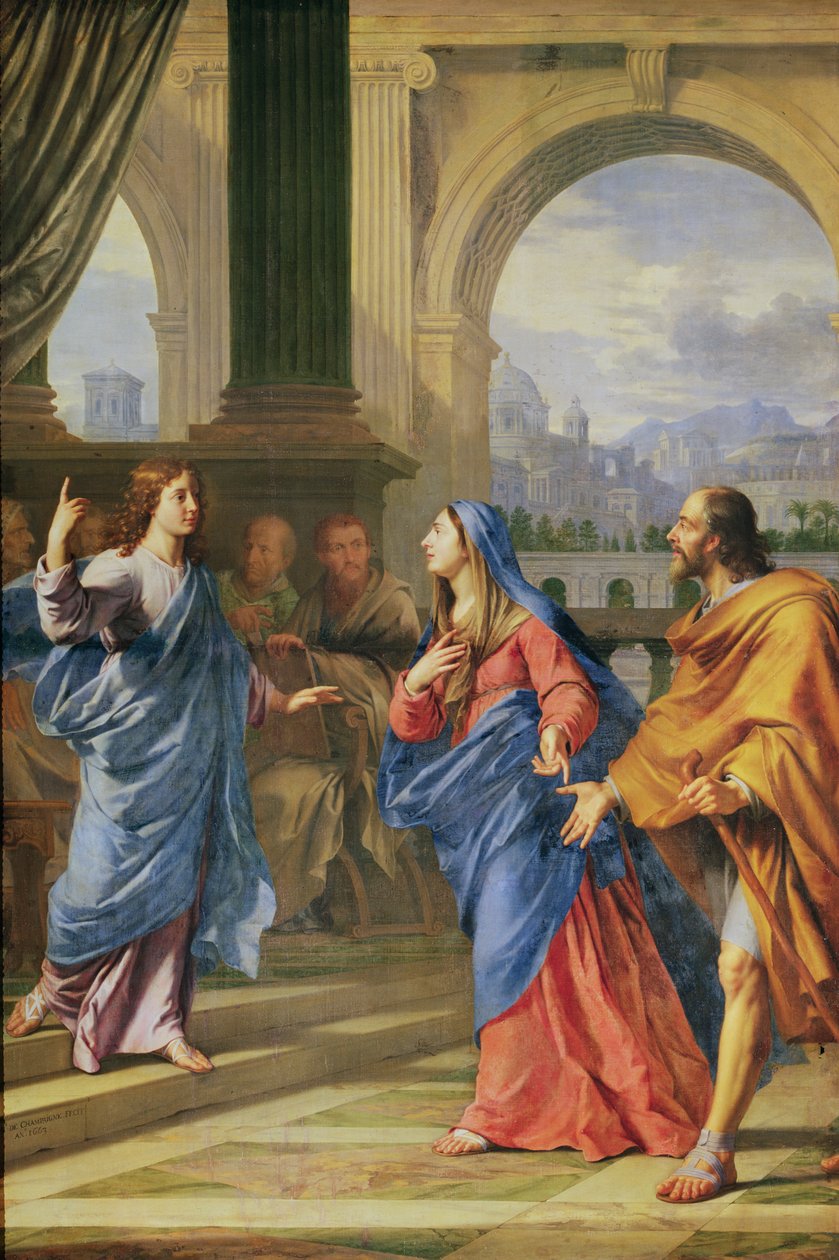 Jeesus lääkäreiden joukossa, 1663 tekijältä Philippe de Champaigne