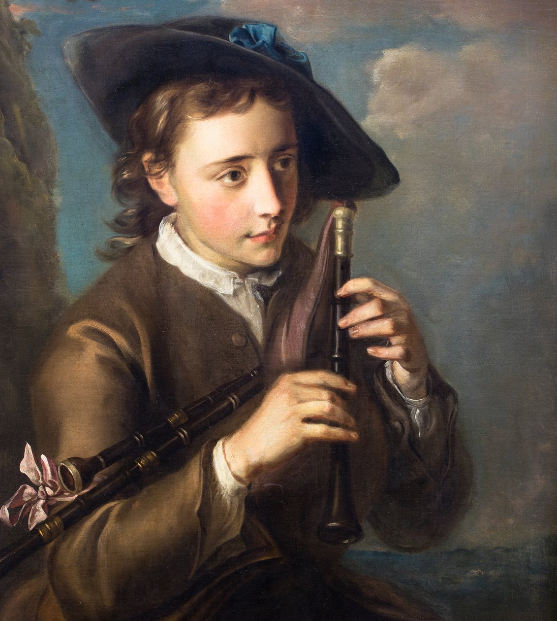 Piper, n. 1740 (Öljy kankaalle) tekijältä Philippe Mercier