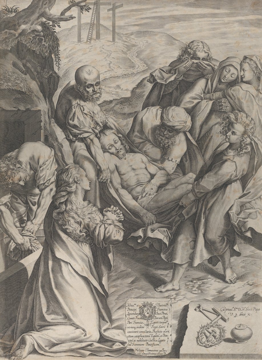 Hautaus, 1589. tekijältä Philippe Thomassin