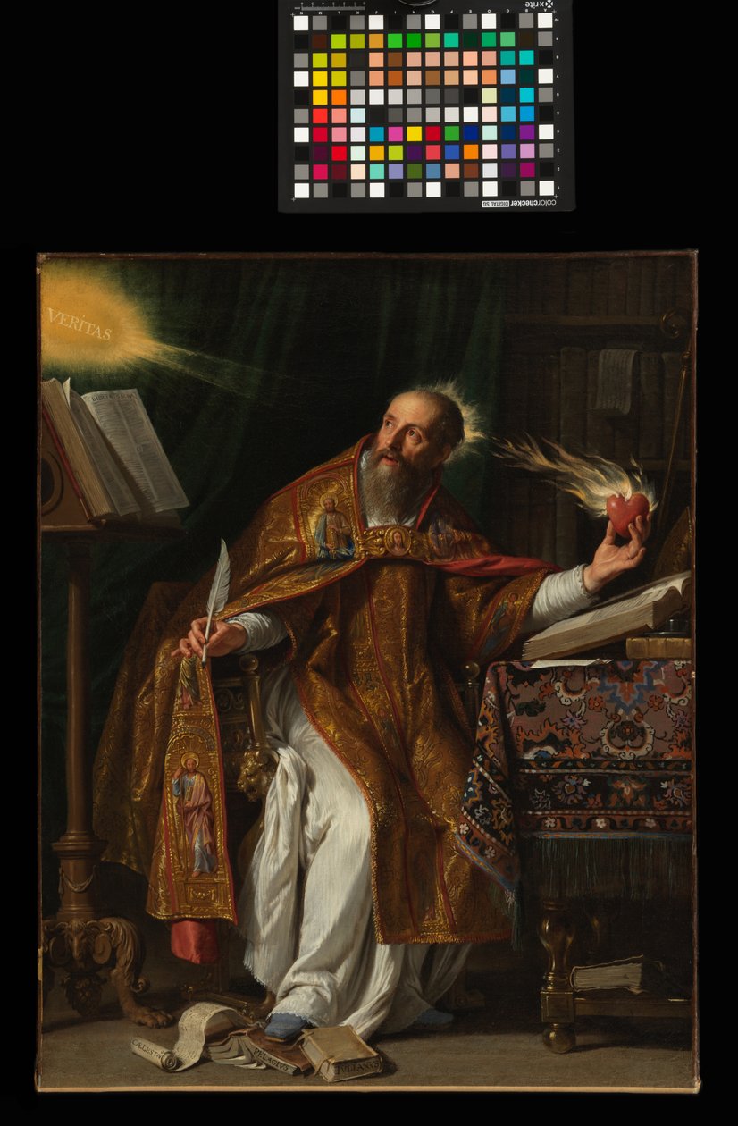 Pyhä Augustinus, noin 1645 (öljy kankaalle). tekijältä Philippe de Champaigne