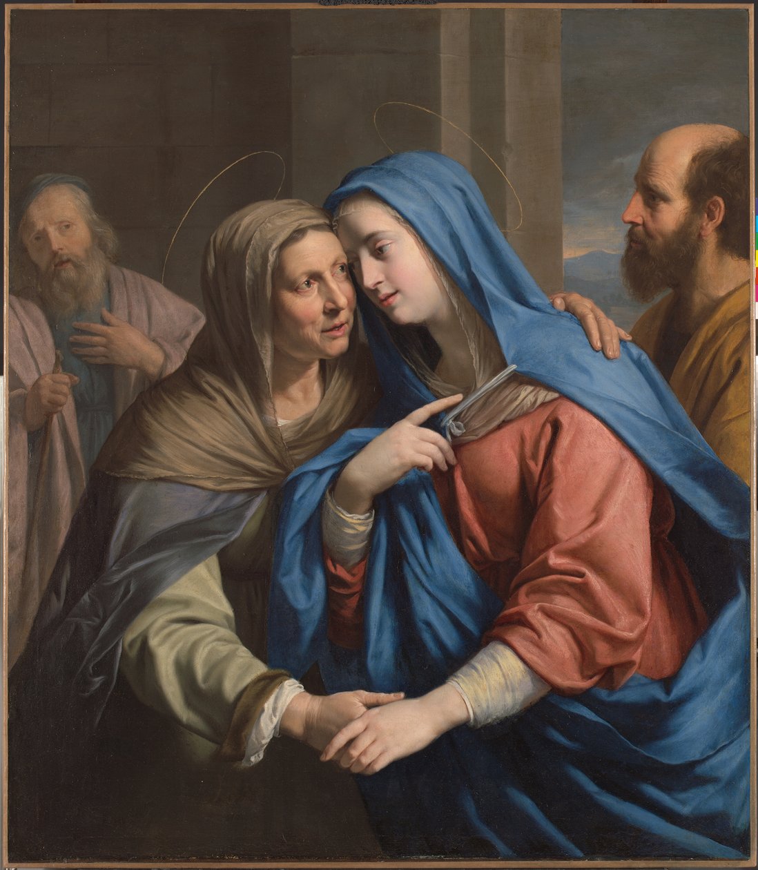 Vierailu, n. 1643 (öljy kankaalle) tekijältä Philippe de Champaigne