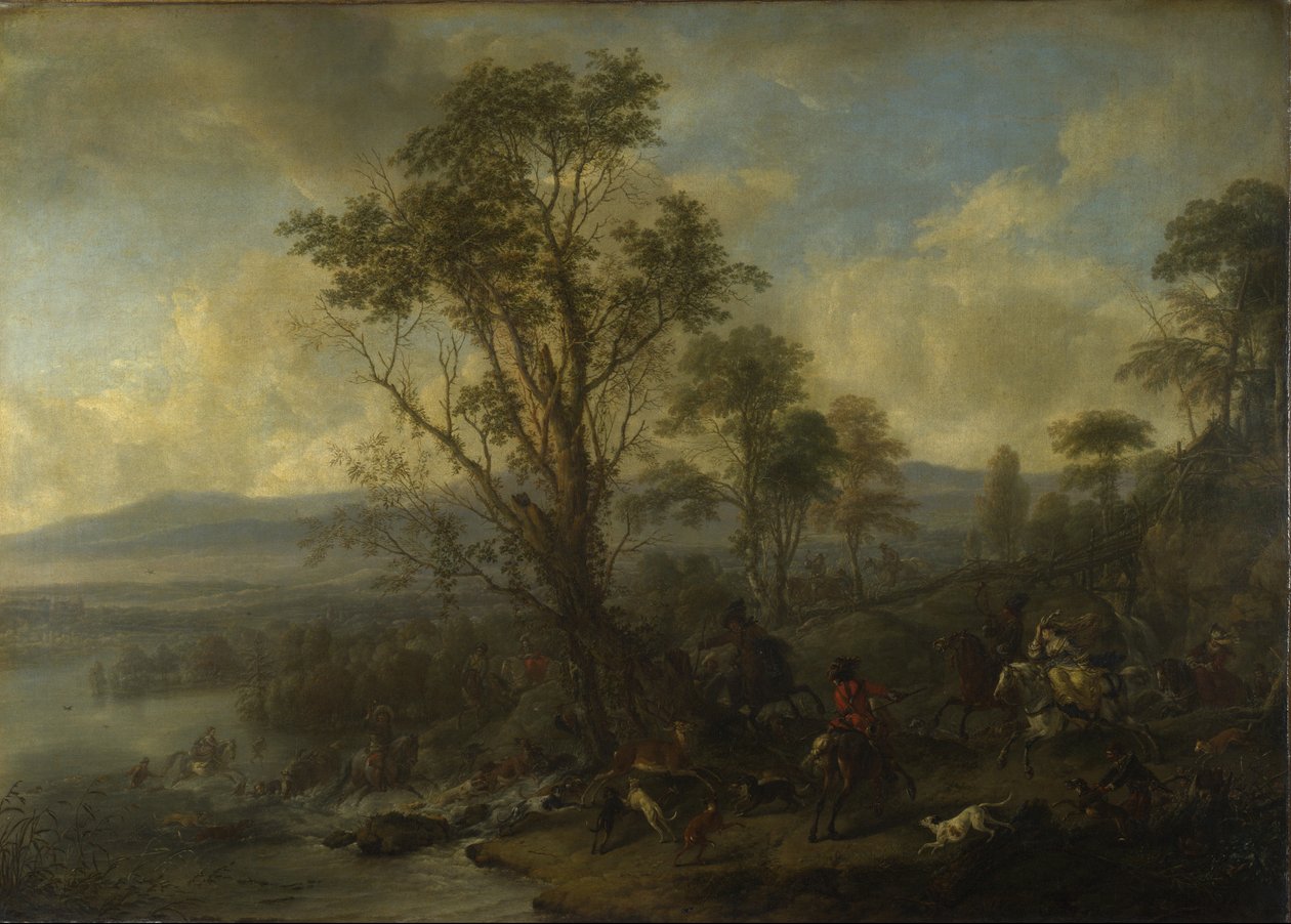 Hirvenmetsästys tekijältä Philips Wouwerman