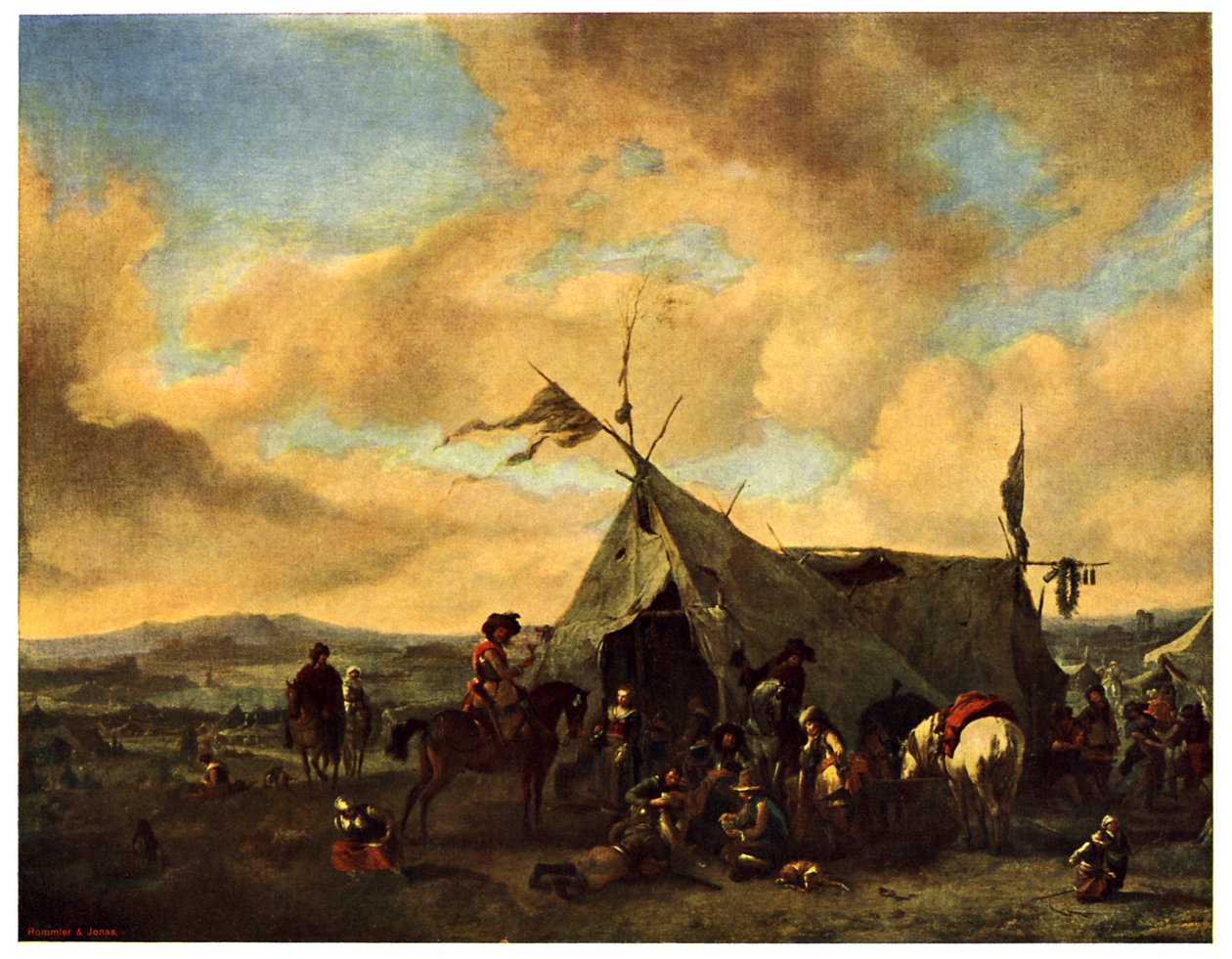 Leiripaikka kolmikymmenvuotisen sodan aikana tekijältä Philips Wouwerman