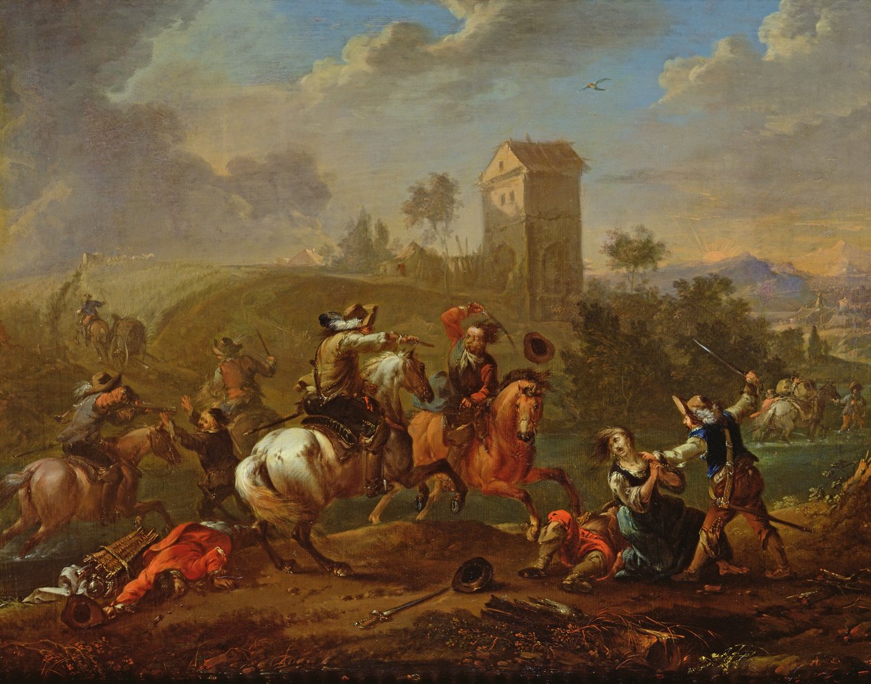 Bandiittien kohtaus tekijältä Philips Wouwerman