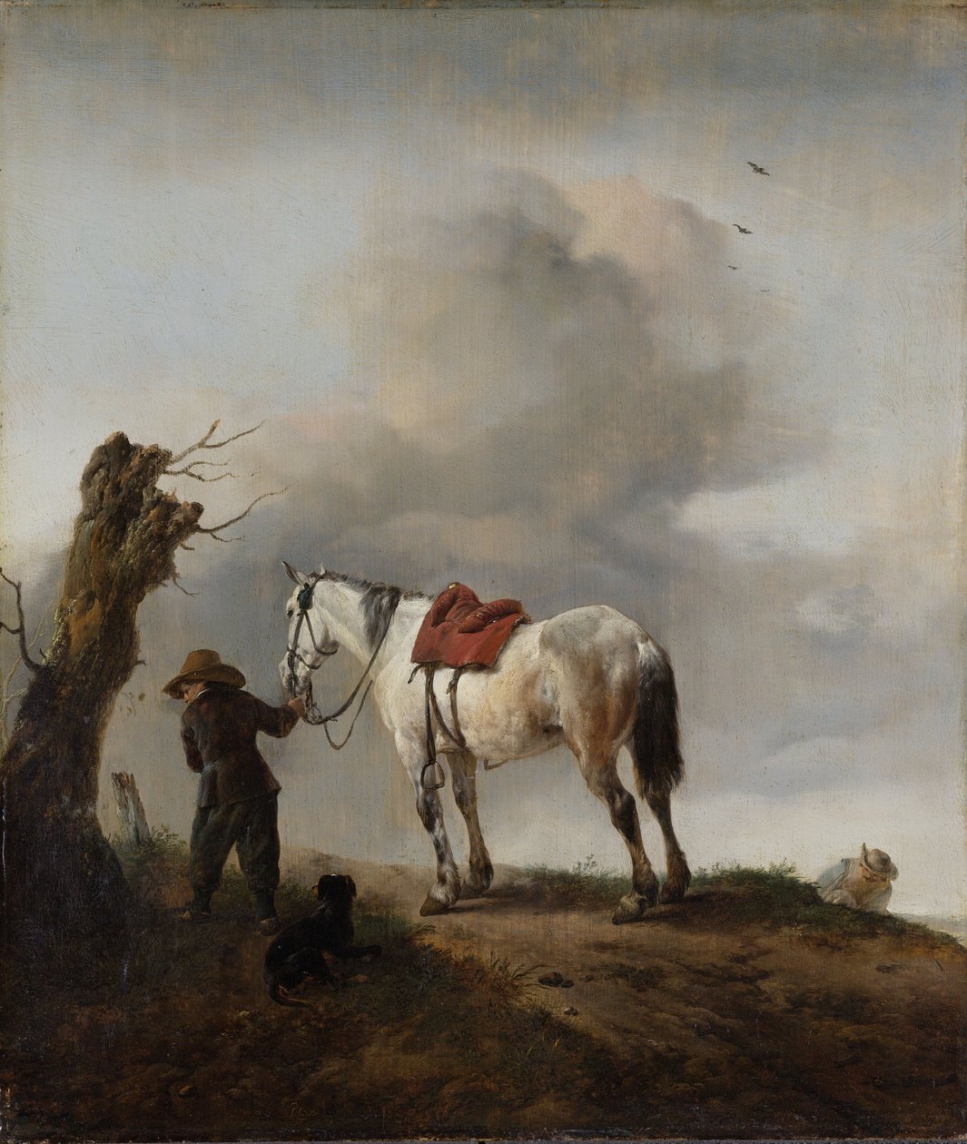 Harmaa hevonen, n. 1646 tekijältä Philips Wouwerman