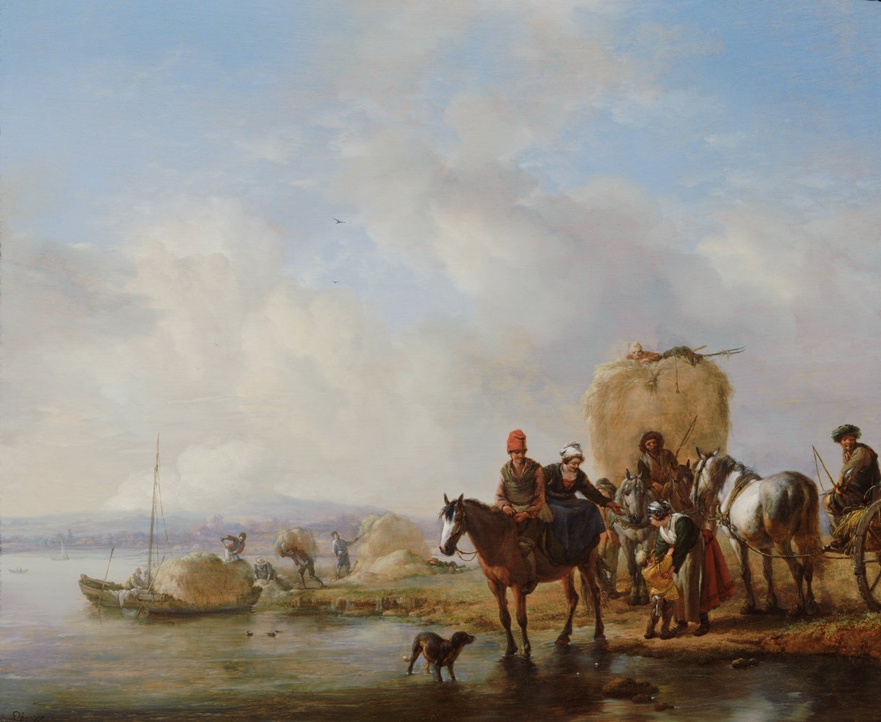 Hay Wagon, noin 1650 jälkeen tekijältä Philips Wouwerman