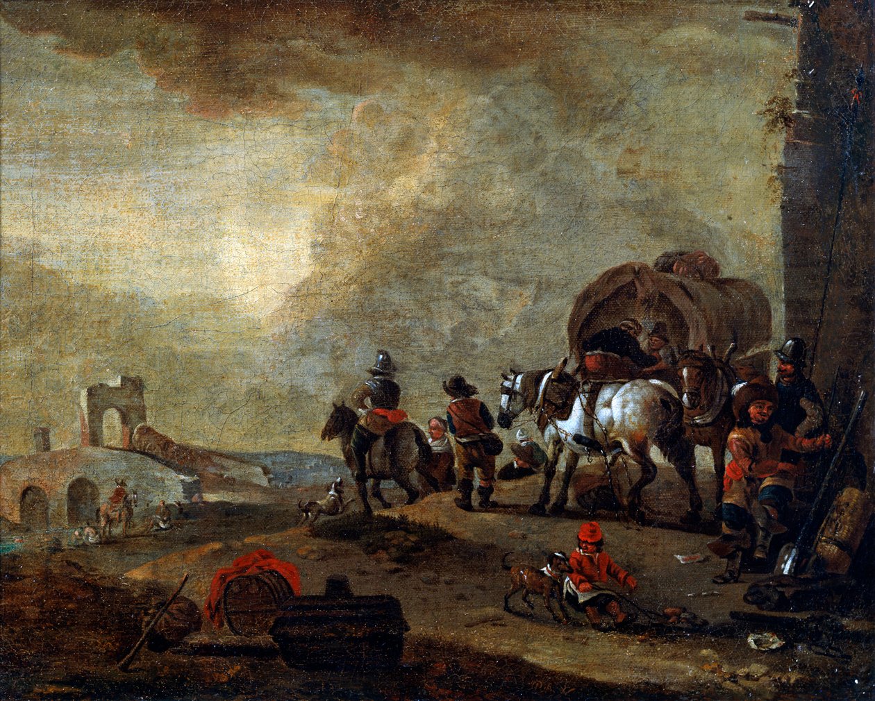 Matkailijat matkalla, 1600-luku tekijältä Philips Wouwerman