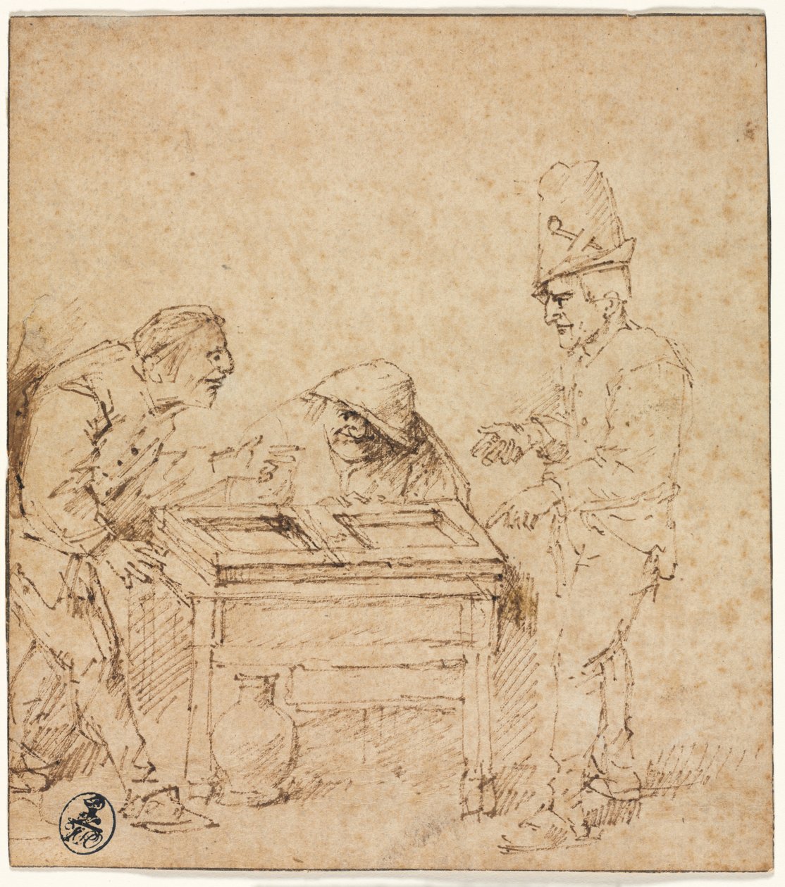 Tric-Trac Players, c. 1660. tekijältä Philips de Koninck