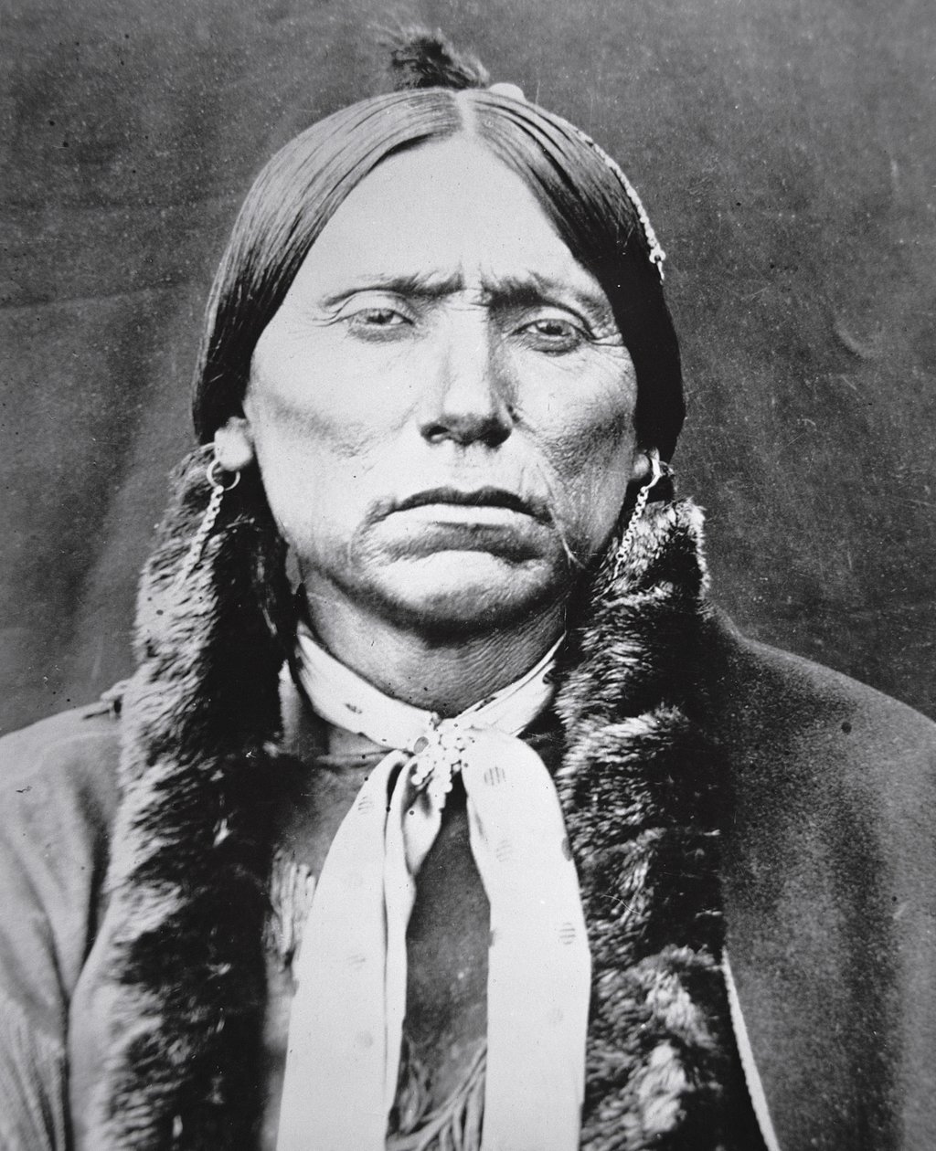Quanah Parker (n. 1845-1911) (m/v valokuva) tekijältä Photographer American