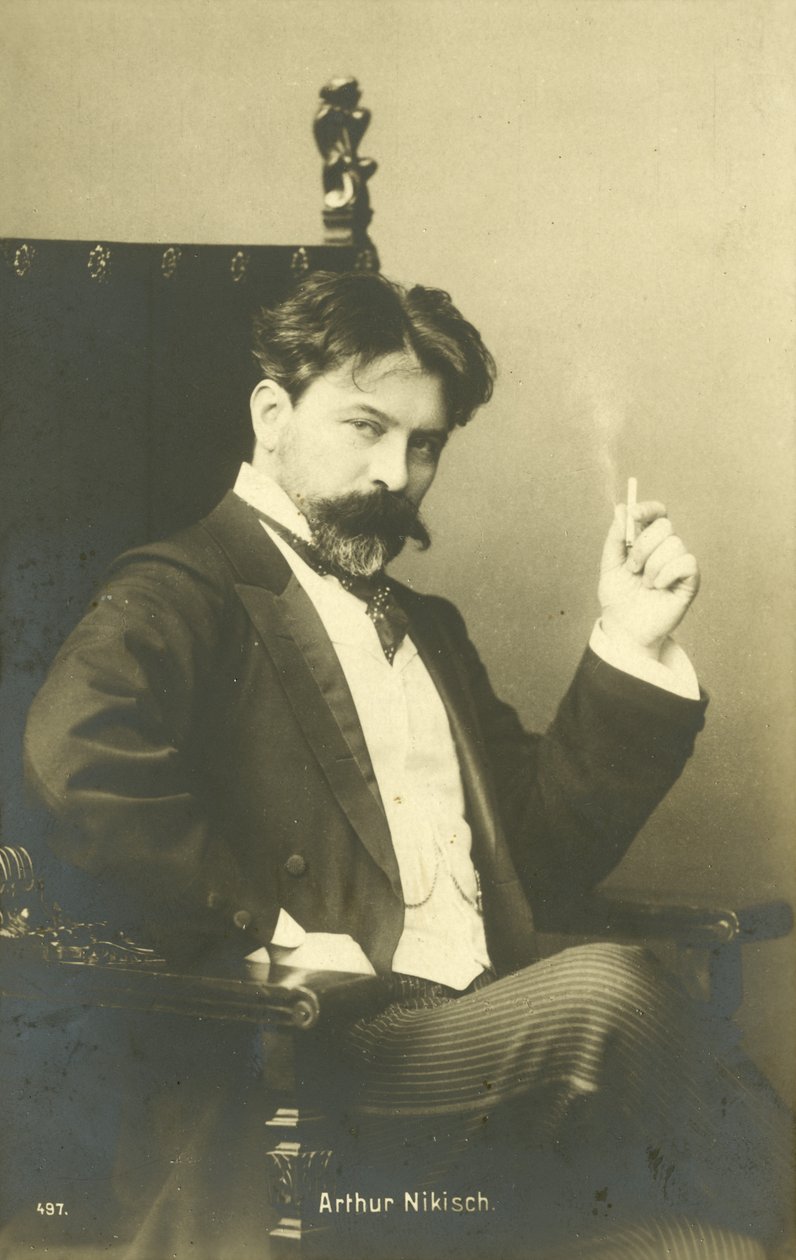 Arthur Nikisch, unkarilainen kapellimestari (s/w-kuva) tekijältä Photographer Austrian