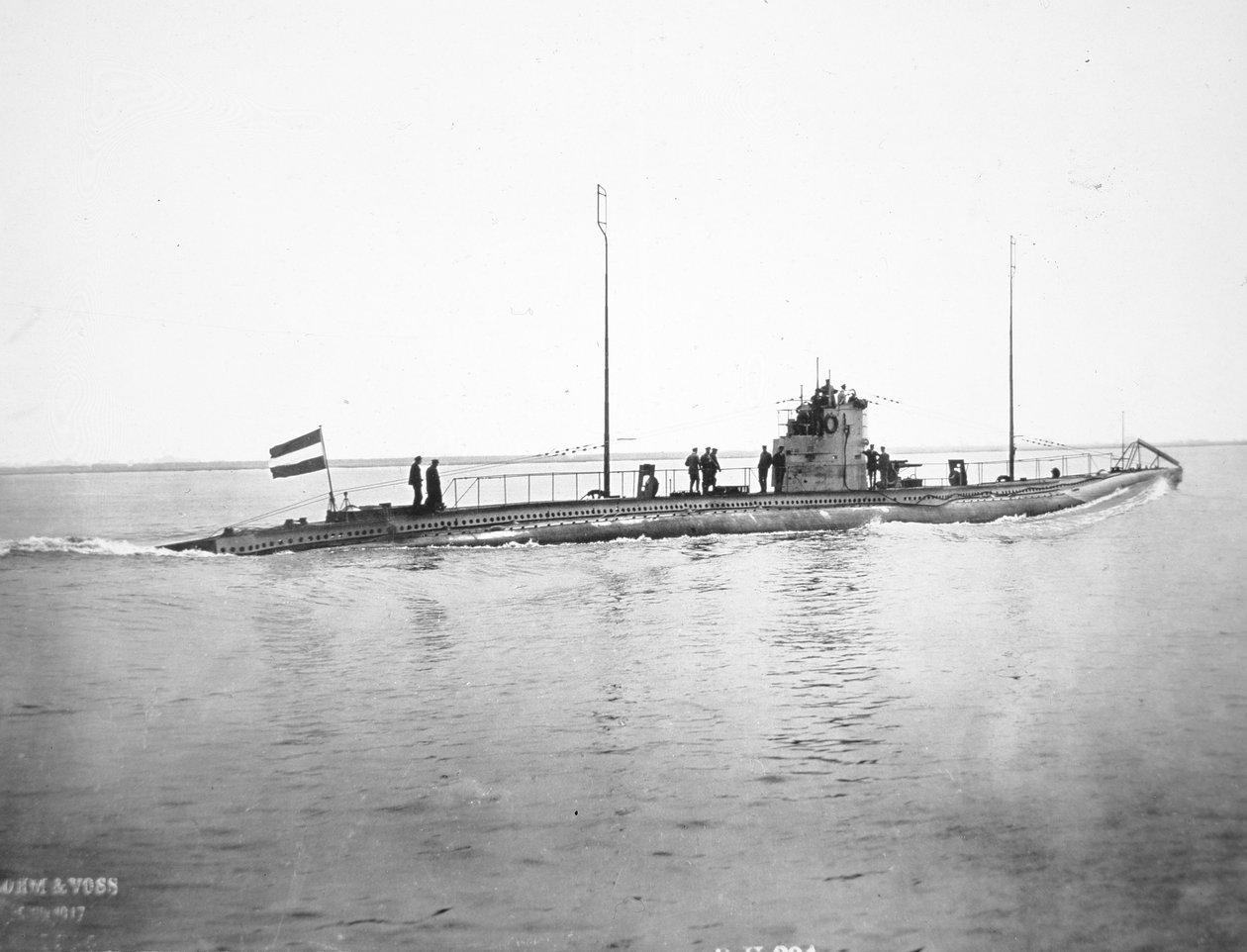 Saksalainen U-vene, n. 1915 (b/w kuva) tekijältä Photographer German