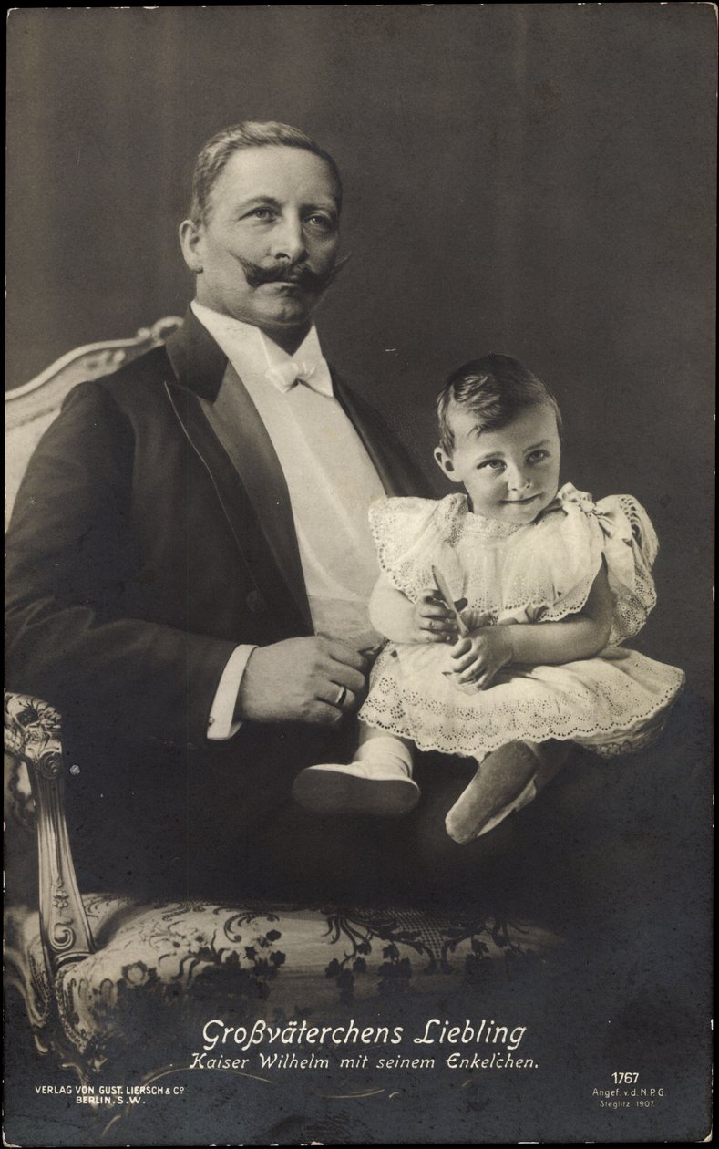Isoisän rakas, keisari Vilhelm ja lapsenlapsi tekijältä Photographer German
