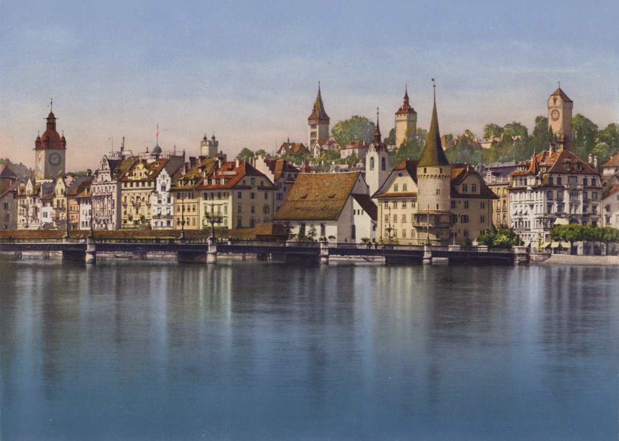 Vanha Luzern, Seebrucke ja Musegg (värikuva) tekijältä Photographer Swiss