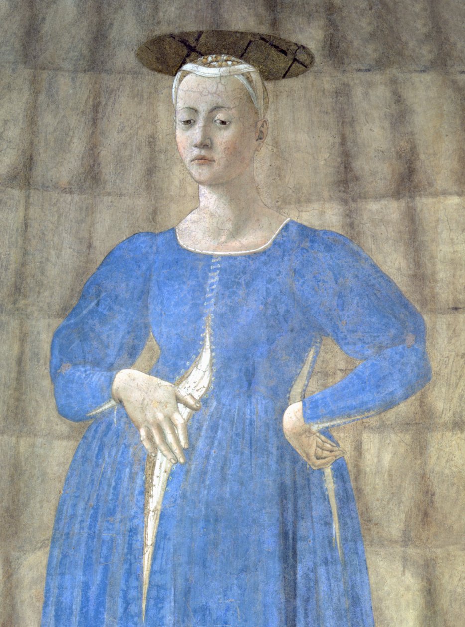 Madonna del Parto, n. 1450-70 (yksityiskohta) (katso myös 75561, 172471 ja 172472) tekijältä Piero della Francesca