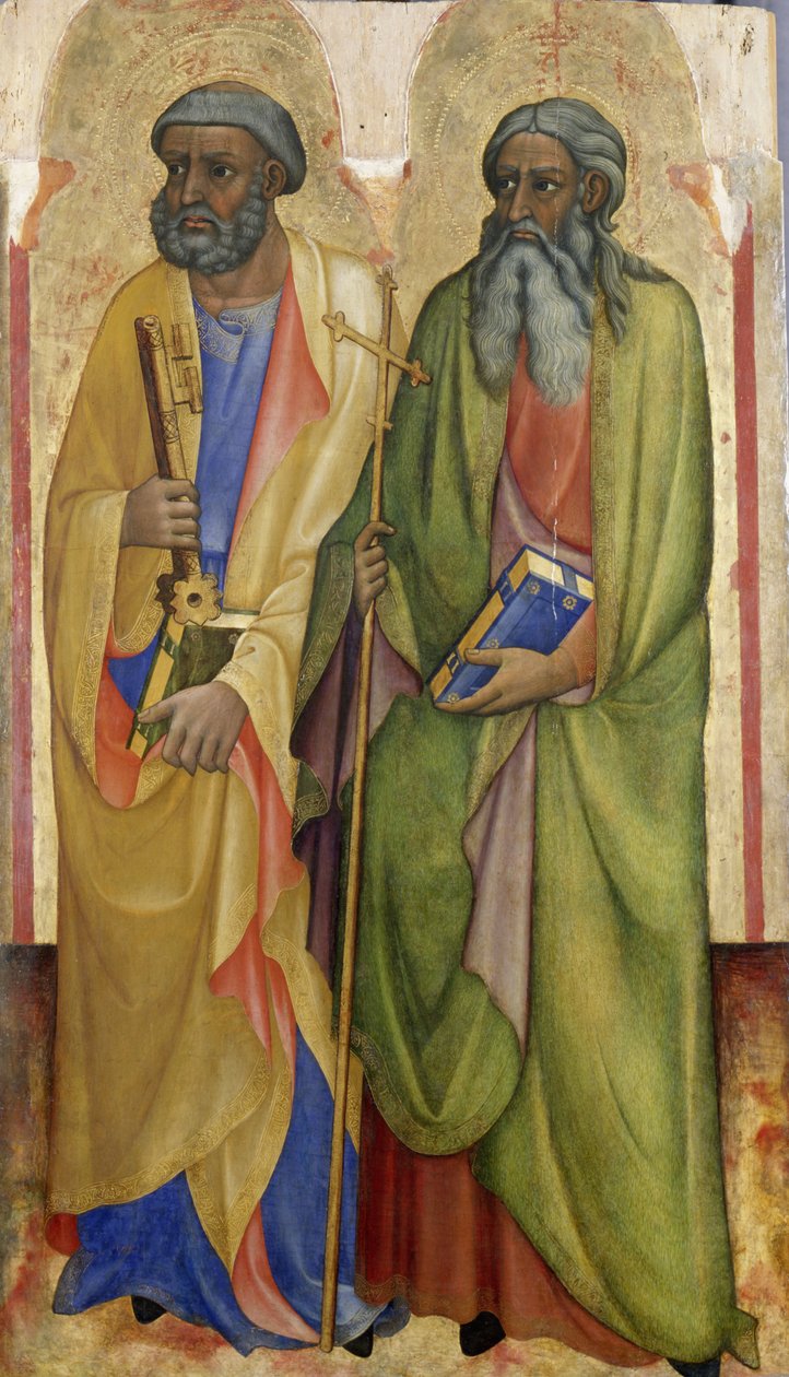 Apostolit Pietari ja Andreas, n. 1418-1420 (tempera poppelipuulla) tekijältä Piero di Alvaro
