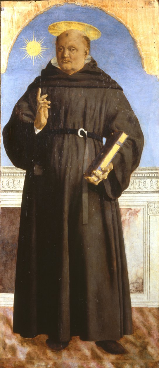 Pyhä Nikolaus Tolentinolainen, 1454-1459 tekijältä Piero della Francesca