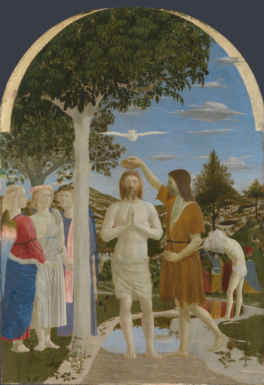 Kristuksen kaste, 1450-luku tekijältä Piero della Francesca