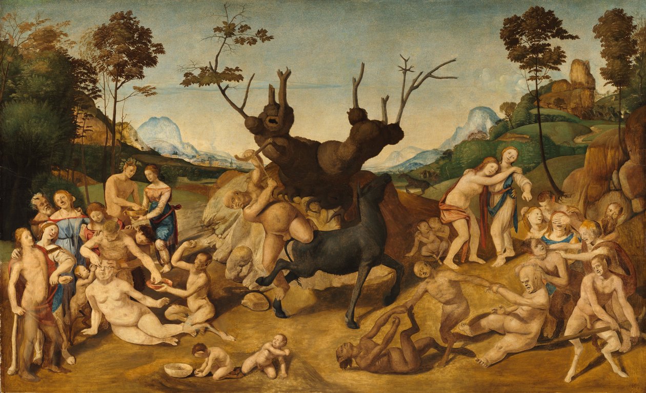 Silenuksen onnettomuudet tekijältä Piero di Cosimo