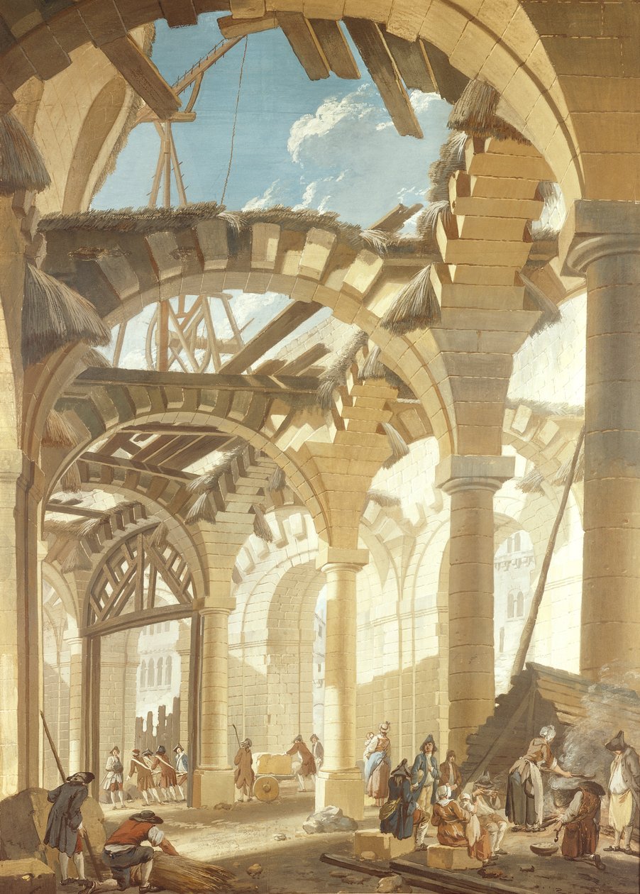 Vehnätorin rakentaminen, 1765 tekijältä Pierre Antoine Demachy